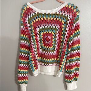 BiBi Colorful Crochet Sweater